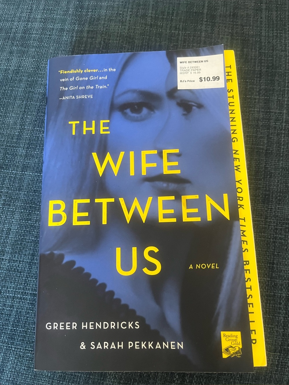 The Wife Between Us - Blue & Yellow Paperback